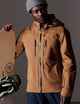 man wearing brown snow shell from AETHER Apparel