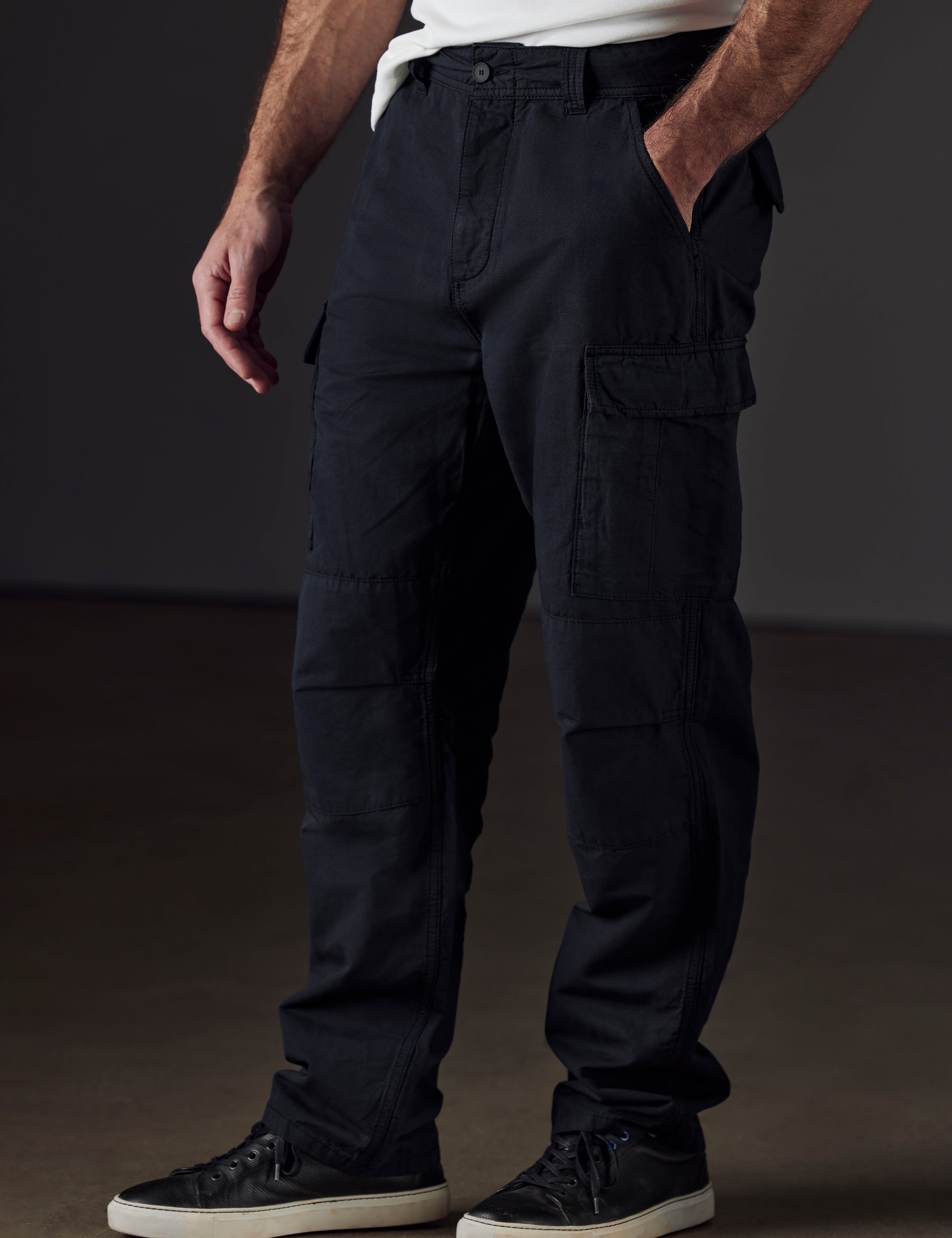 black fatigue pants from AETHER Apparel