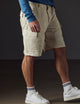 beige fatigue shorts from AETHER Apparel