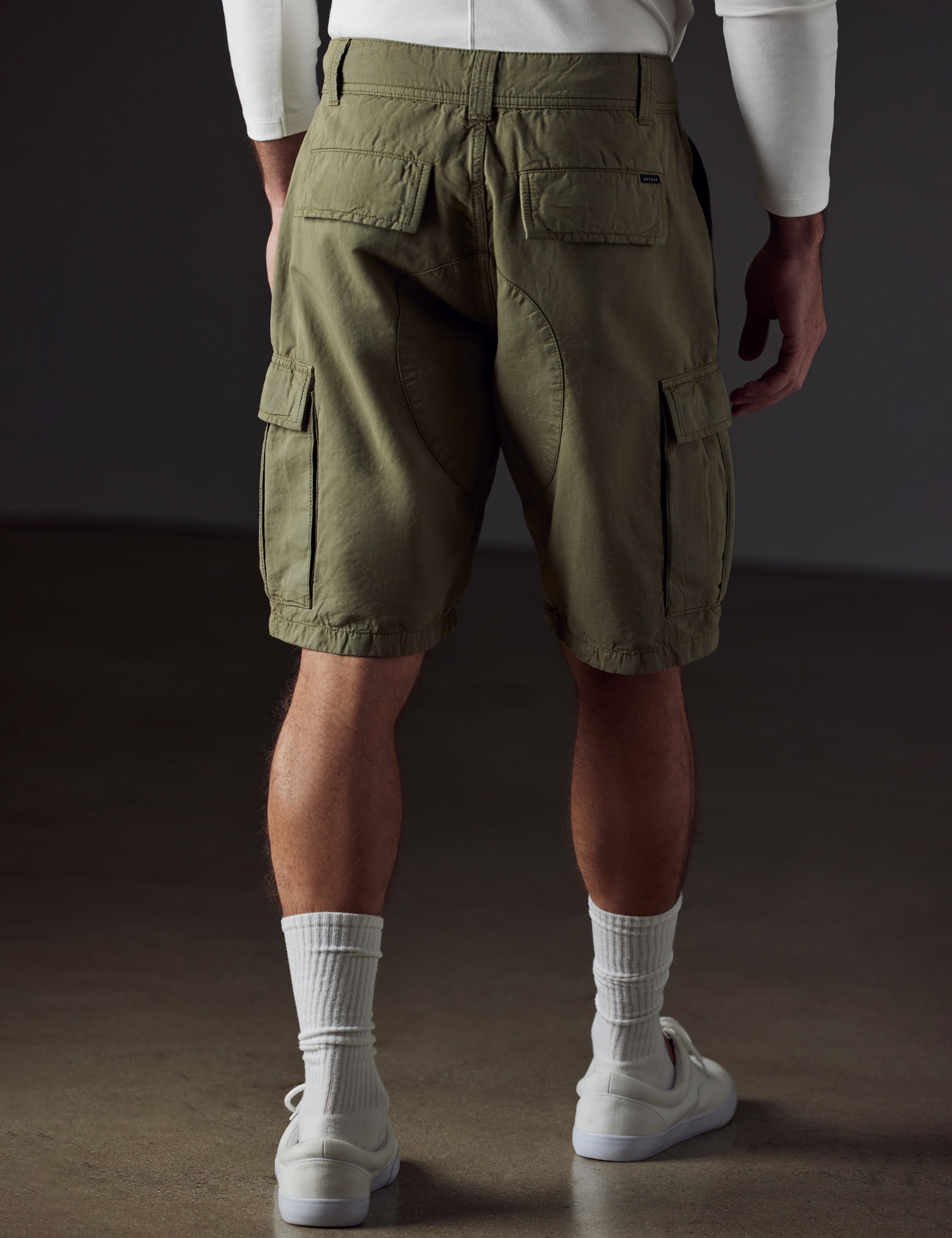 green fatigue shorts from AETHER Apparel