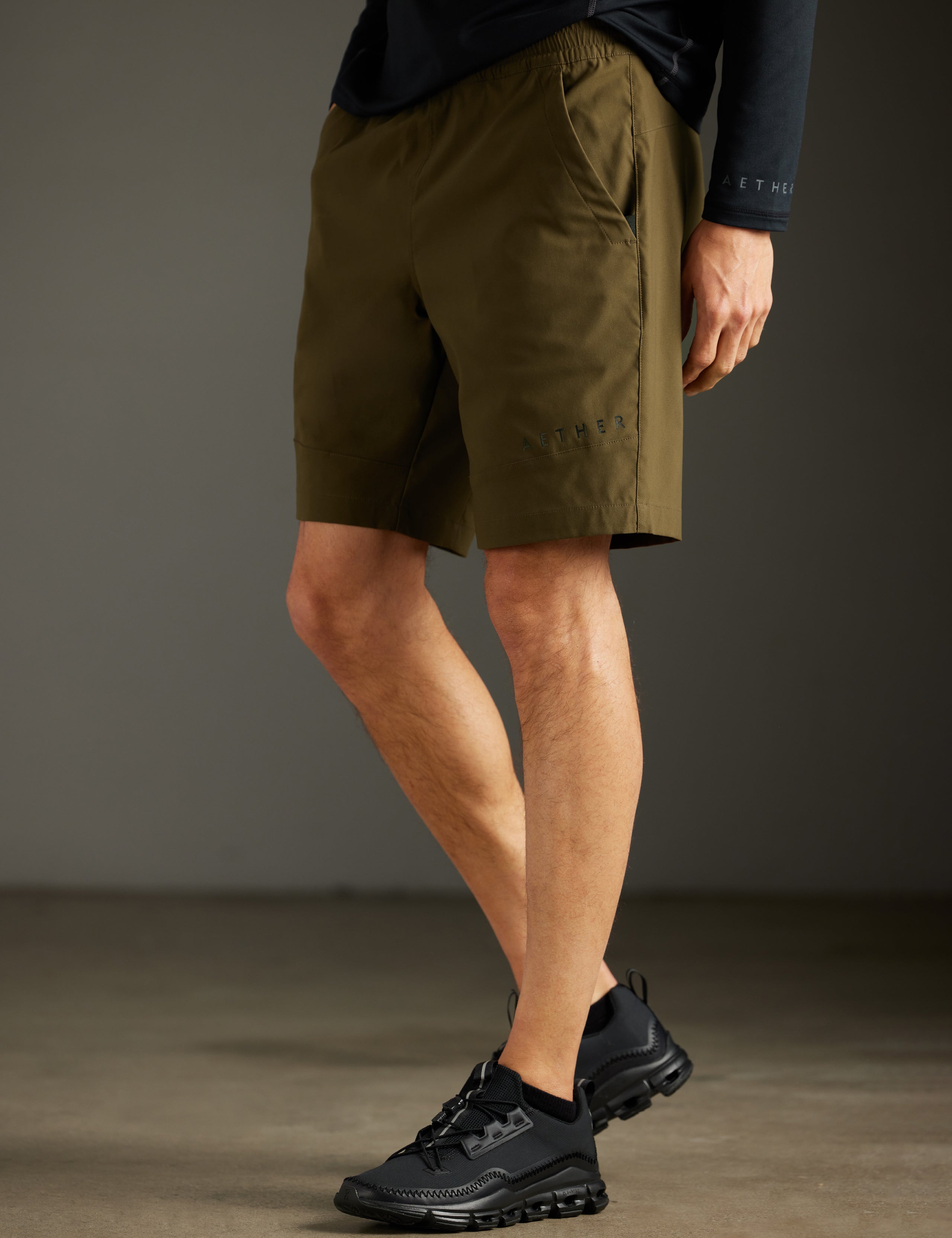men's green shorts from AETHER Apparel