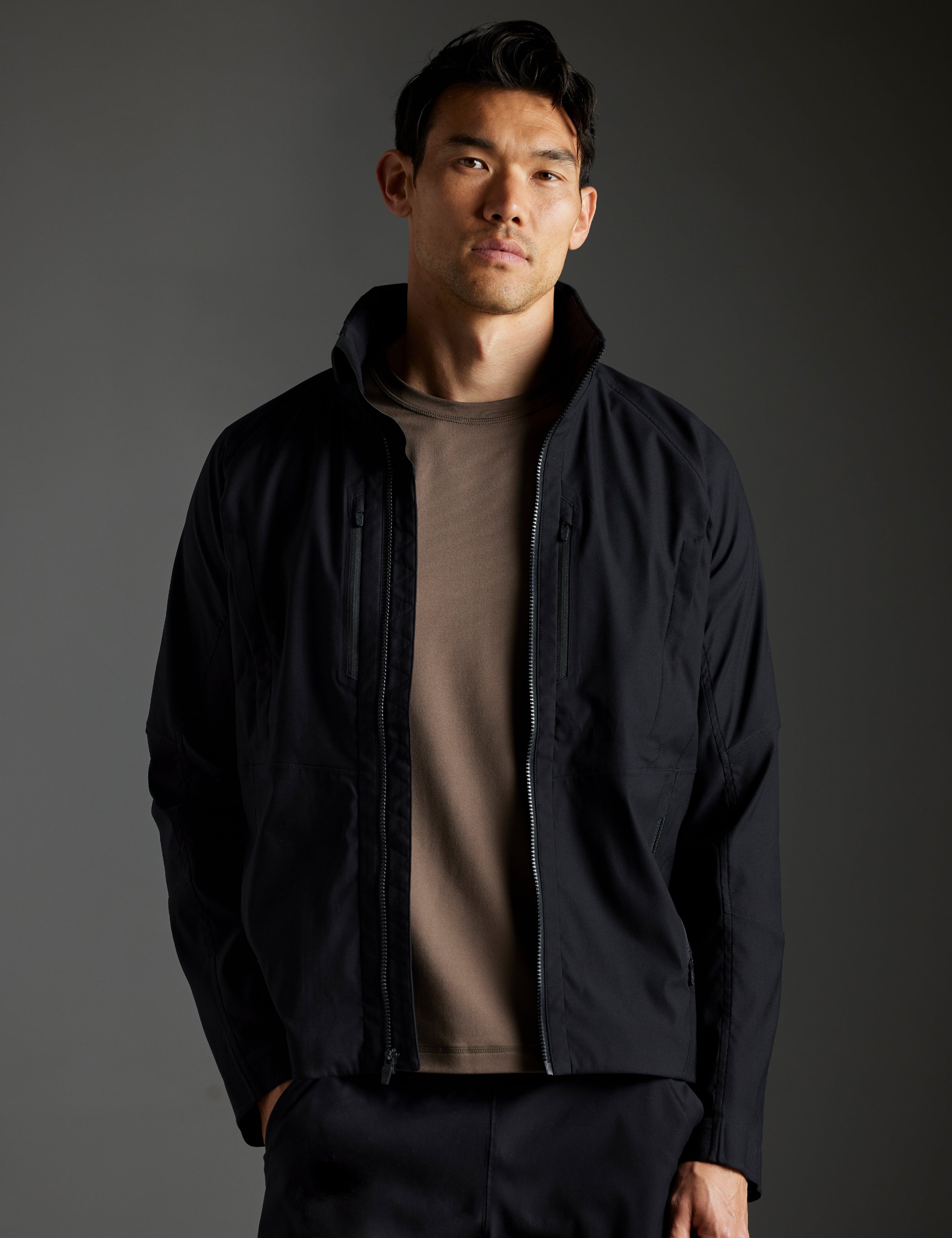 man wearing black jacket from AETHER Apparel