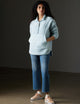 Women wearing blue fleece anorak from AETHER Apparel