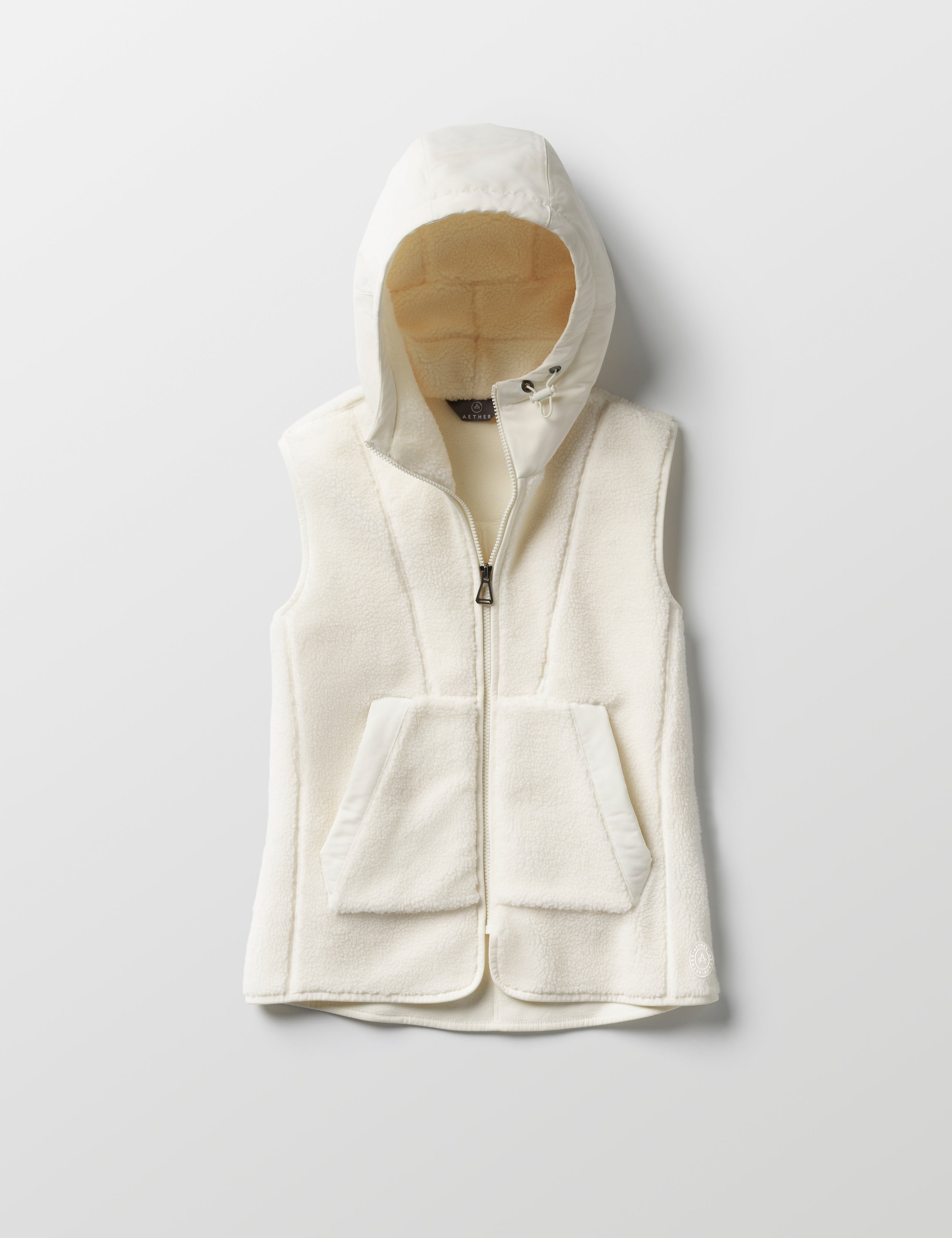 Beige fleece vest from AETHER Apparel