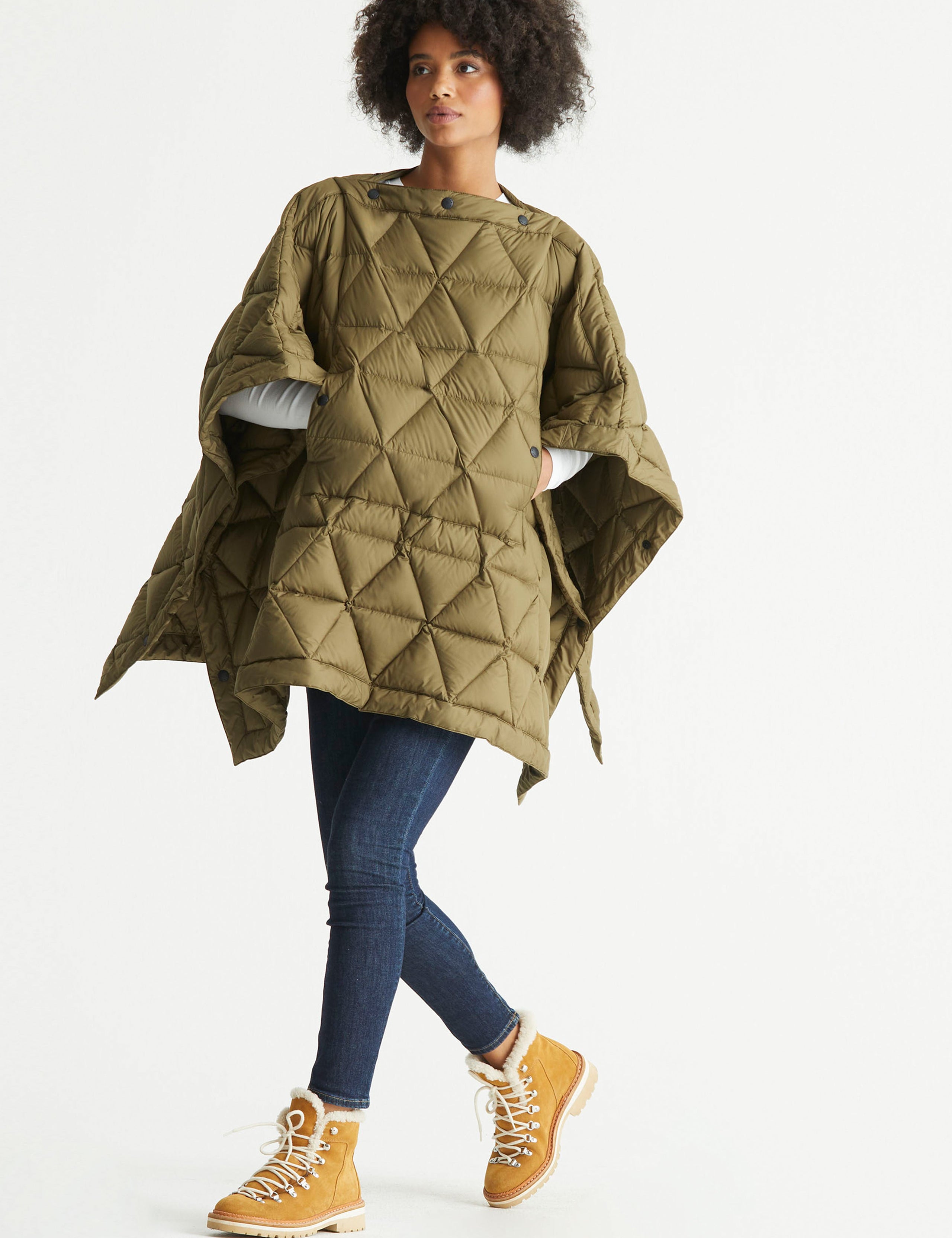 quilted poncho from Aether Apparel