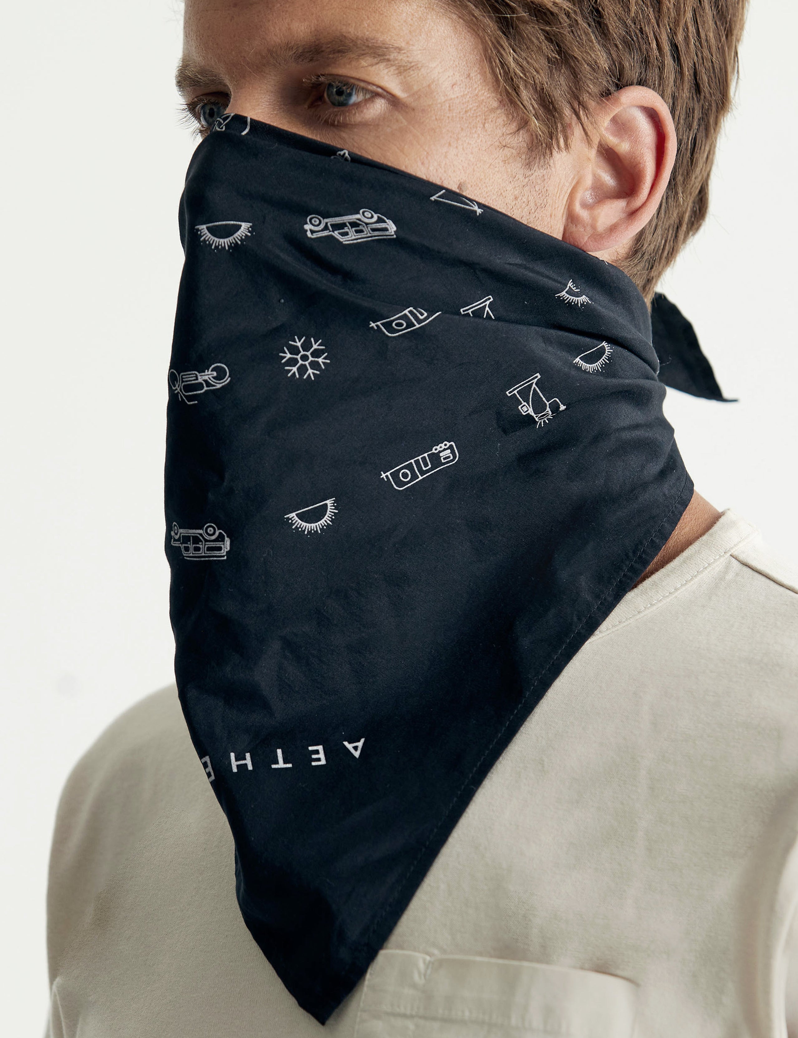 custom printed bandana from Aether Apparel