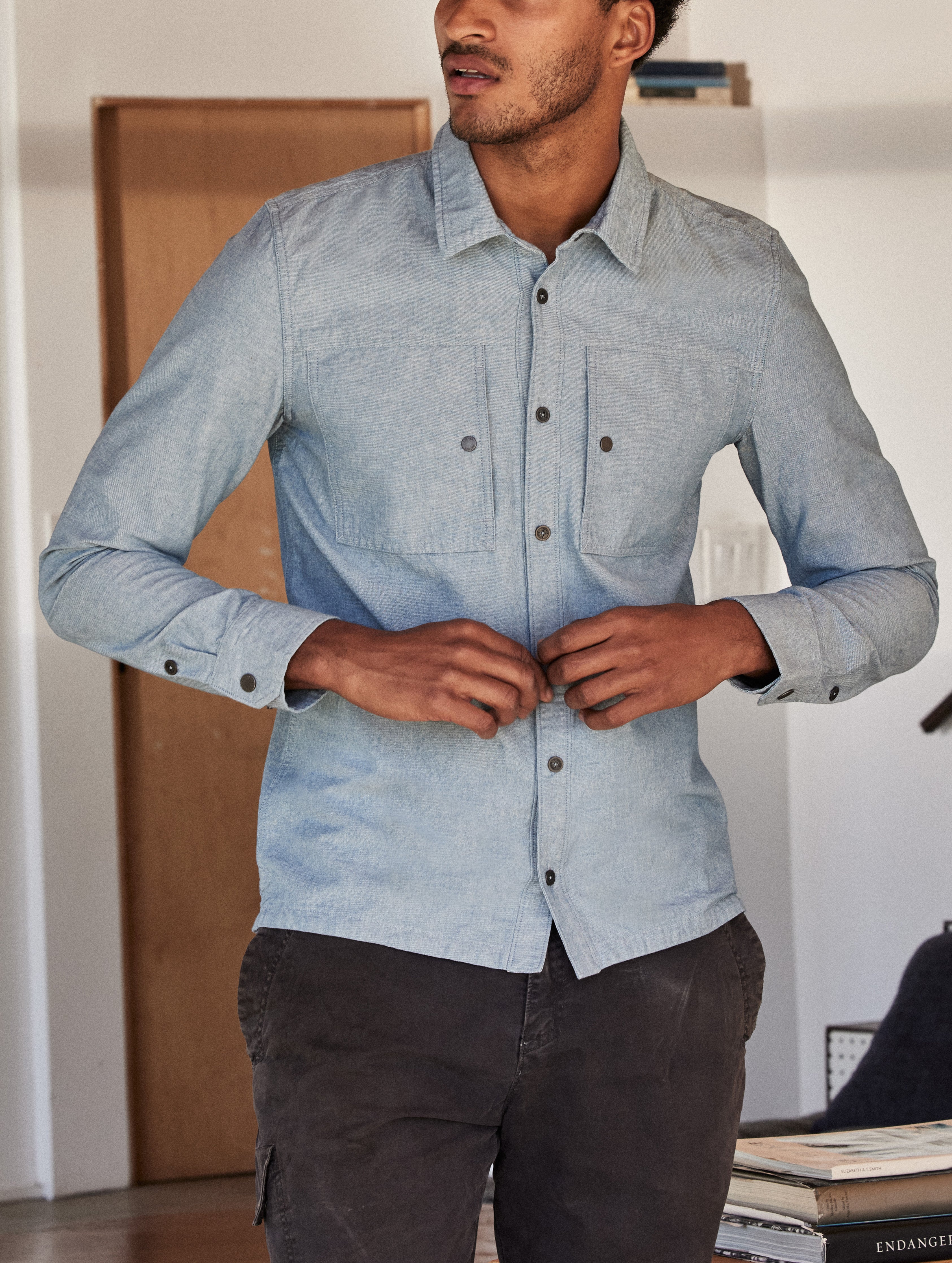 Chambray Button-Down - Light Blue