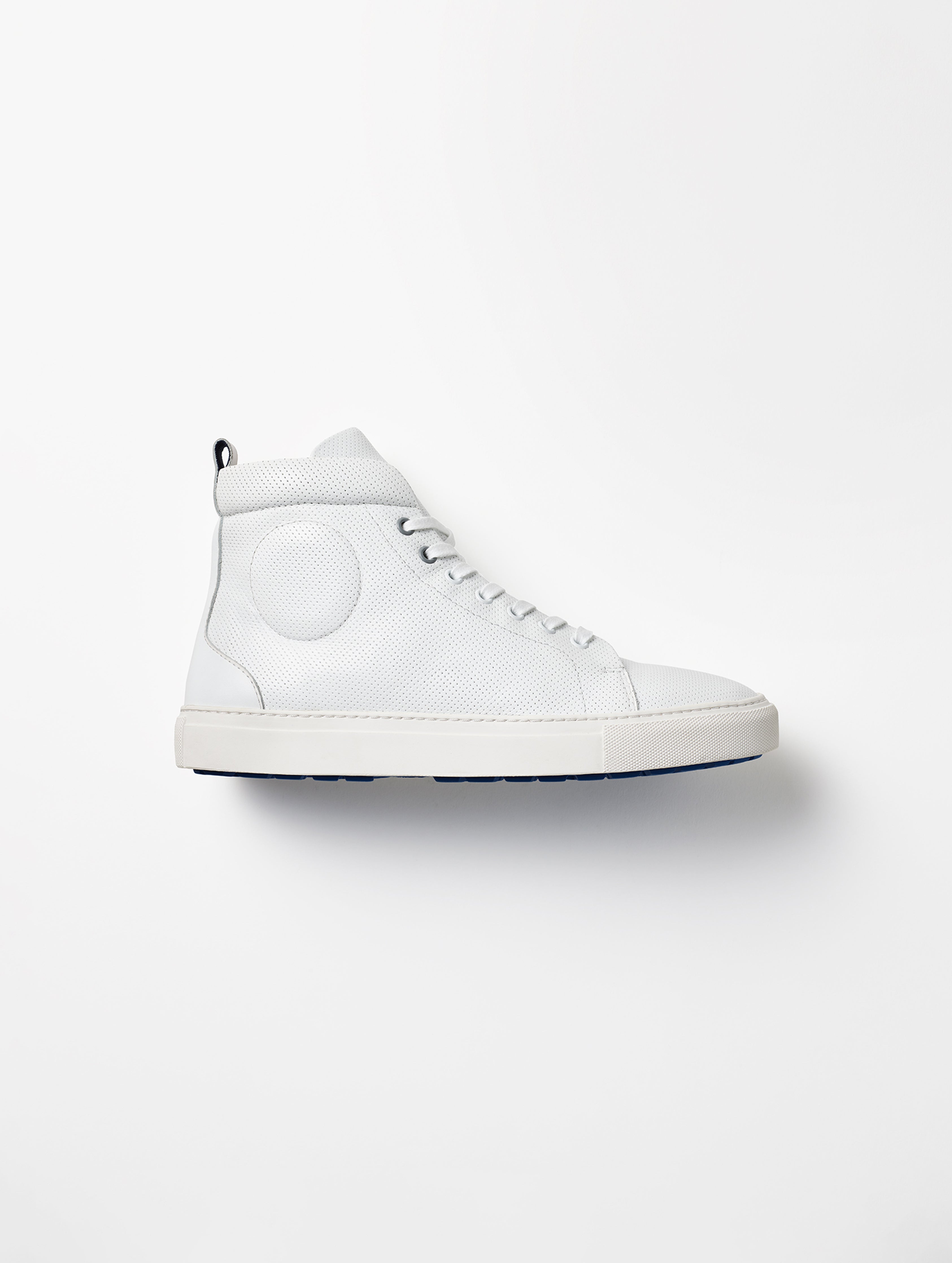 Versace White Leather High Top Sneakers for Men Online India at Darveys.com