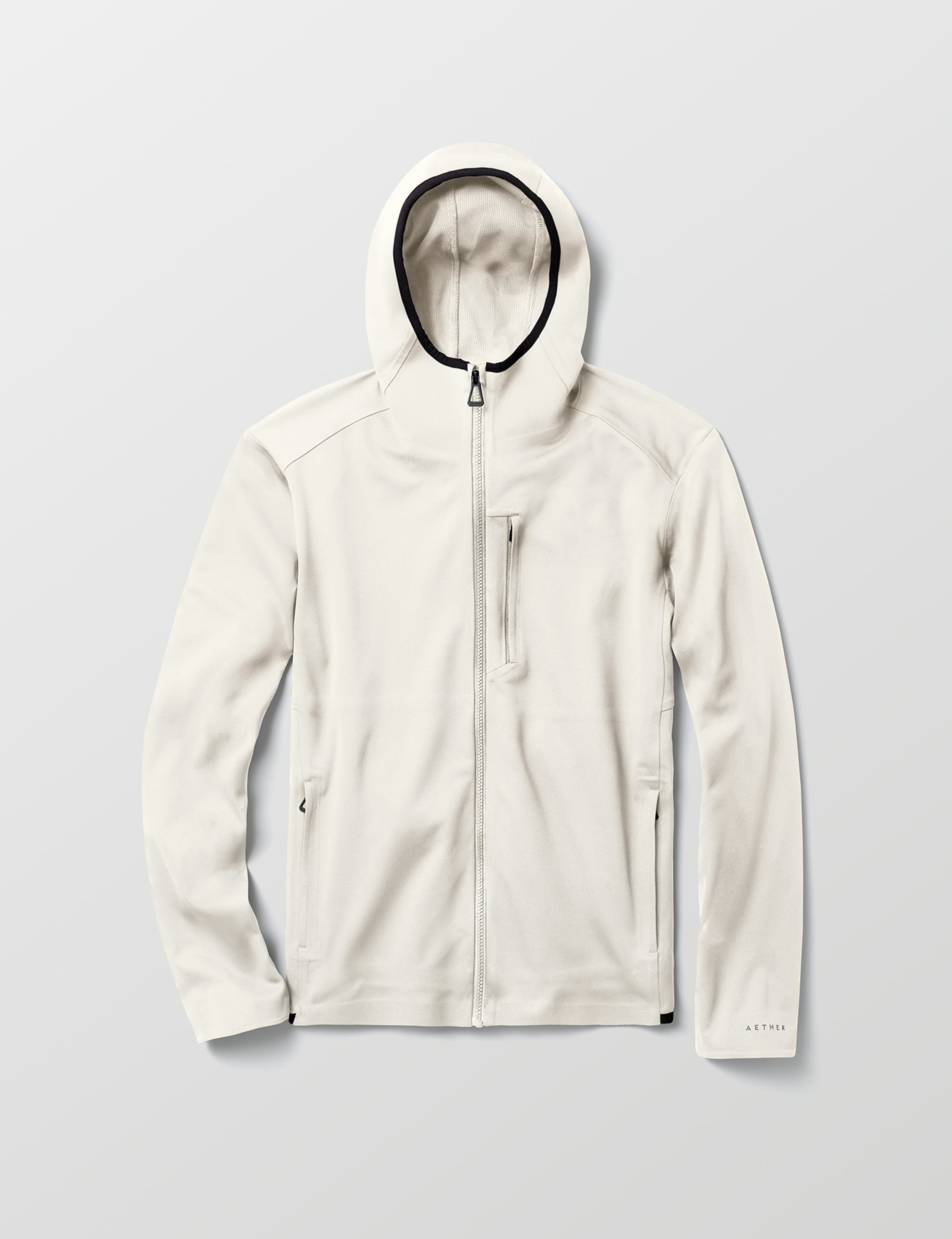 beige fleece full-zip jacket from AETHER Apparel