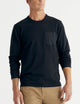 man wearing black long sleeve shirt