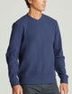 man wearing blue pullover