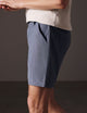 man wearing blue swim shorts from AETHER Apparel