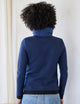 Woman wearing blue Align Pullover from AETHER Apparel