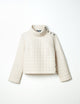 quilted beige pullover for women