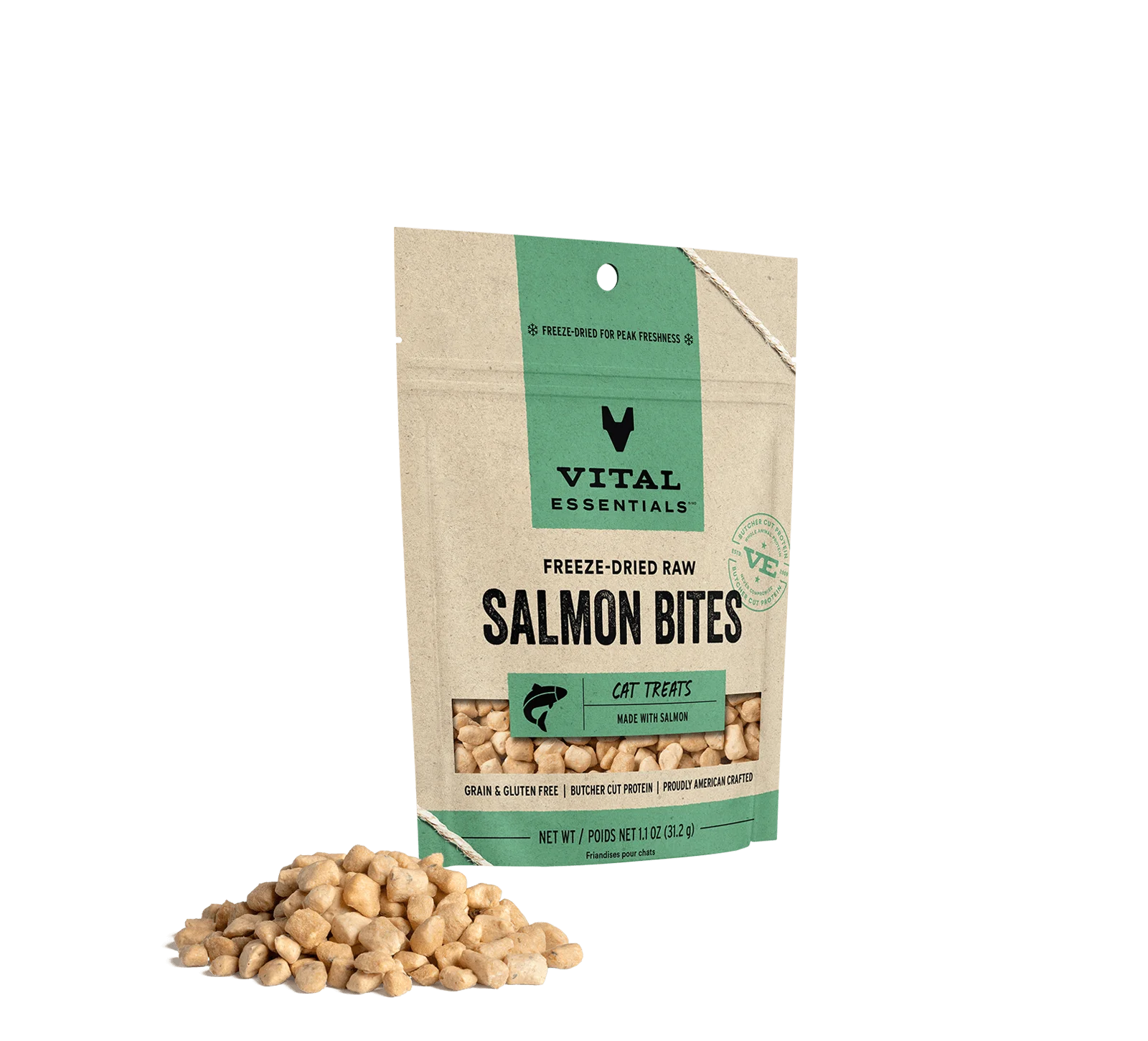 Vital Essentials Freeze Dried Cat Treats Wild Alaskan Salmon 1.1oz