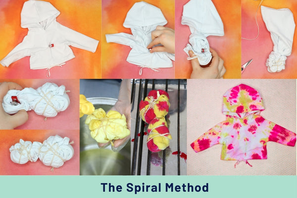 Spiral Method Tie Dye Tutorial Photos