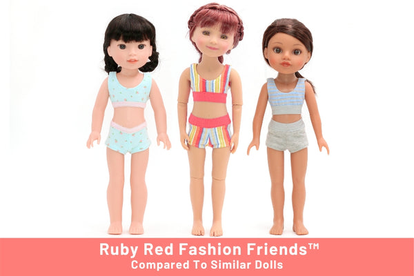 Ruby Red Fashion Friends™ Compared To Similar Dolls