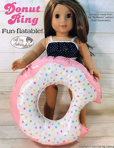 Doll Tag Clothing 18 Inch Modern Fun-flatable Donut Ring 14" - 18" Doll Accessories larougetdelisle