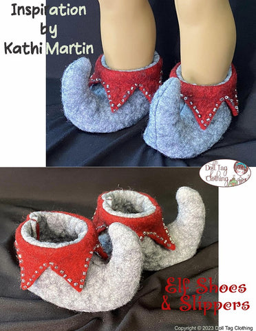 Doll Tag Clothing Shoes Elf Shoes & Slippers 18" Doll Clothes Pattern larougetdelisle