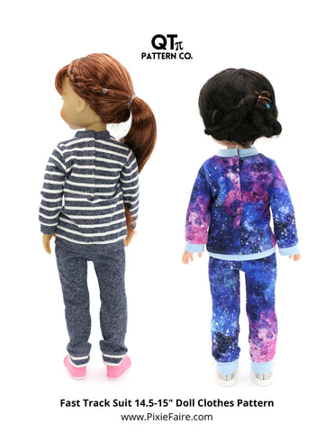 QTπ Pattern Co Ruby Red Fashion Friends Fast Track Suit 14.5-15" Doll Clothes Pattern larougetdelisle