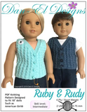 Doll clothes Knitting Pattern Vest
