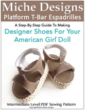 18-inch doll shoes pattern espadrilles sandals