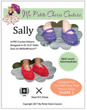 Sally Crochet Mary Janes Pattern for 14.5-inch dolls