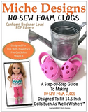 No-Sew Foam Clogs Pattern for 14.5-inch dolls