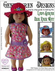 Lady Sarah Rick Rack Hat Pattern For 18-inch Dolls