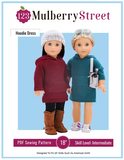 Hoodie Dress Sewing Pattern For 18-inch dolls