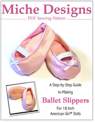 Ballet Slippers PDF Sewing Pattern For 18-inch dolls