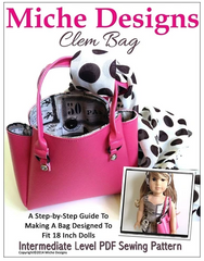 Clem Designer Tote Bag PDF Sewing Pattern For 18-inch dolls