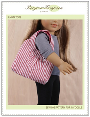 Emma tote PDF Sewing Pattern for 18-inch dolls