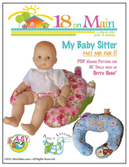 My Baby sitter Circle Pillow Sewing Pattern For 15-inch baby dolls