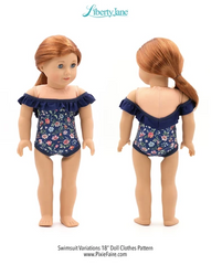 Swimsuit Variations PDF Sewing Pattern For 18-inch Dolls
