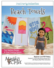 Beach Towels PDF Pattern For 18-Inch Dolls