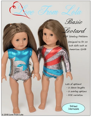 Basic Leotard PDF Sewing Pattern For 18-inch Dolls