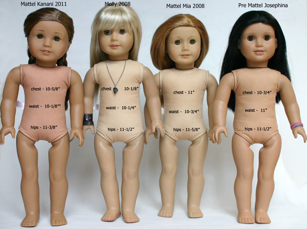 measurements of american girl doll