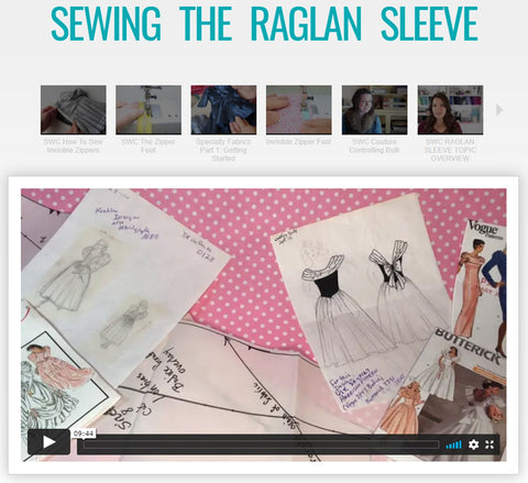 SWC Classes Sewing Raglan Sleeves E=dK2 Sew Along Master Class Video Course larougetdelisle