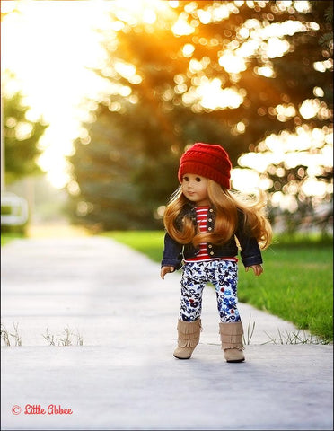 Little Abbee Crochet First Day Hat 18" Doll Crochet Pattern larougetdelisle