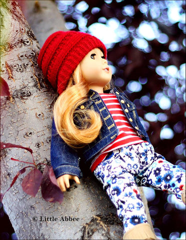 Little Abbee Crochet First Day Hat 18" Doll Crochet Pattern larougetdelisle