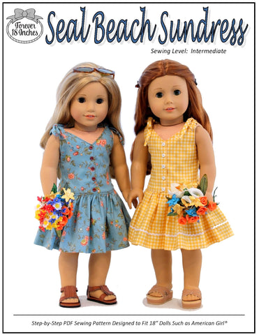 Forever 18 Inches 18 Inch Modern Seal Beach Sundress 18" Doll Clothes Pattern larougetdelisle