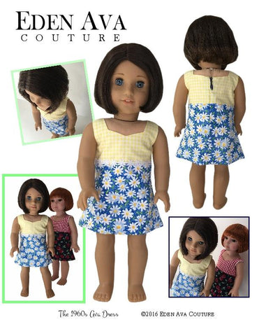 Eden Ava 18 Inch Historical 1960s Ava Dress 18" Doll Clothes larougetdelisle