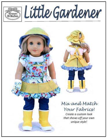 Forever 18 Inches 18 Inch Modern Little Gardener 18" Doll Clothes Pattern larougetdelisle