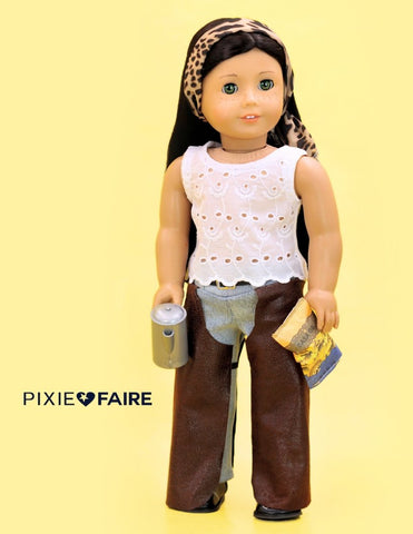 18 On Main 18 Inch Modern Cowgirl Ranch Chaps 18" Doll Clothes Pattern larougetdelisle