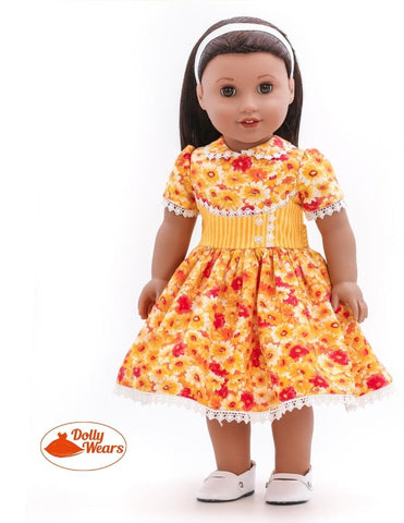 Dolly Wears 50s N Saturdays Best 18 inch Doll Clothes Pattern