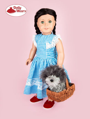Dolly Wears 18 Inch Historical 50s N Gingham 18" Doll Clothes Pattern larougetdelisle