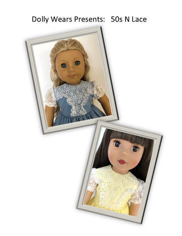 Dolly Wears 18 Inch Historical 50s N Lace 18" Doll Clothes Pattern larougetdelisle