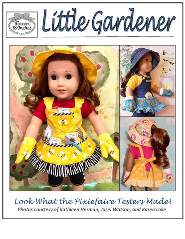 Forever 18 Inches 18 Inch Modern Little Gardener 18" Doll Clothes Pattern larougetdelisle