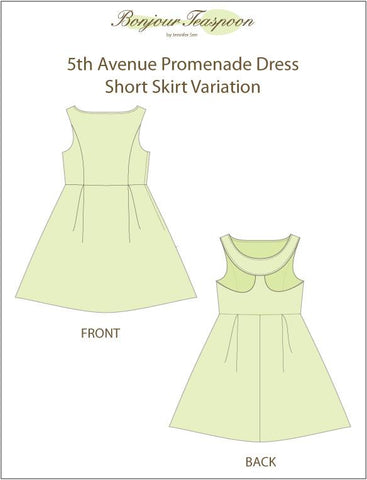 Bonjour Teaspoon 18 Inch Historical 5th Avenue Promenade Dress 18" Doll Clothes Pattern larougetdelisle